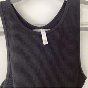 Athleta Black Ribbed Crop Top